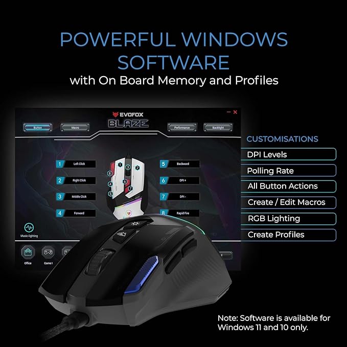 EvoFox Blaze Programmable Gaming Mouse